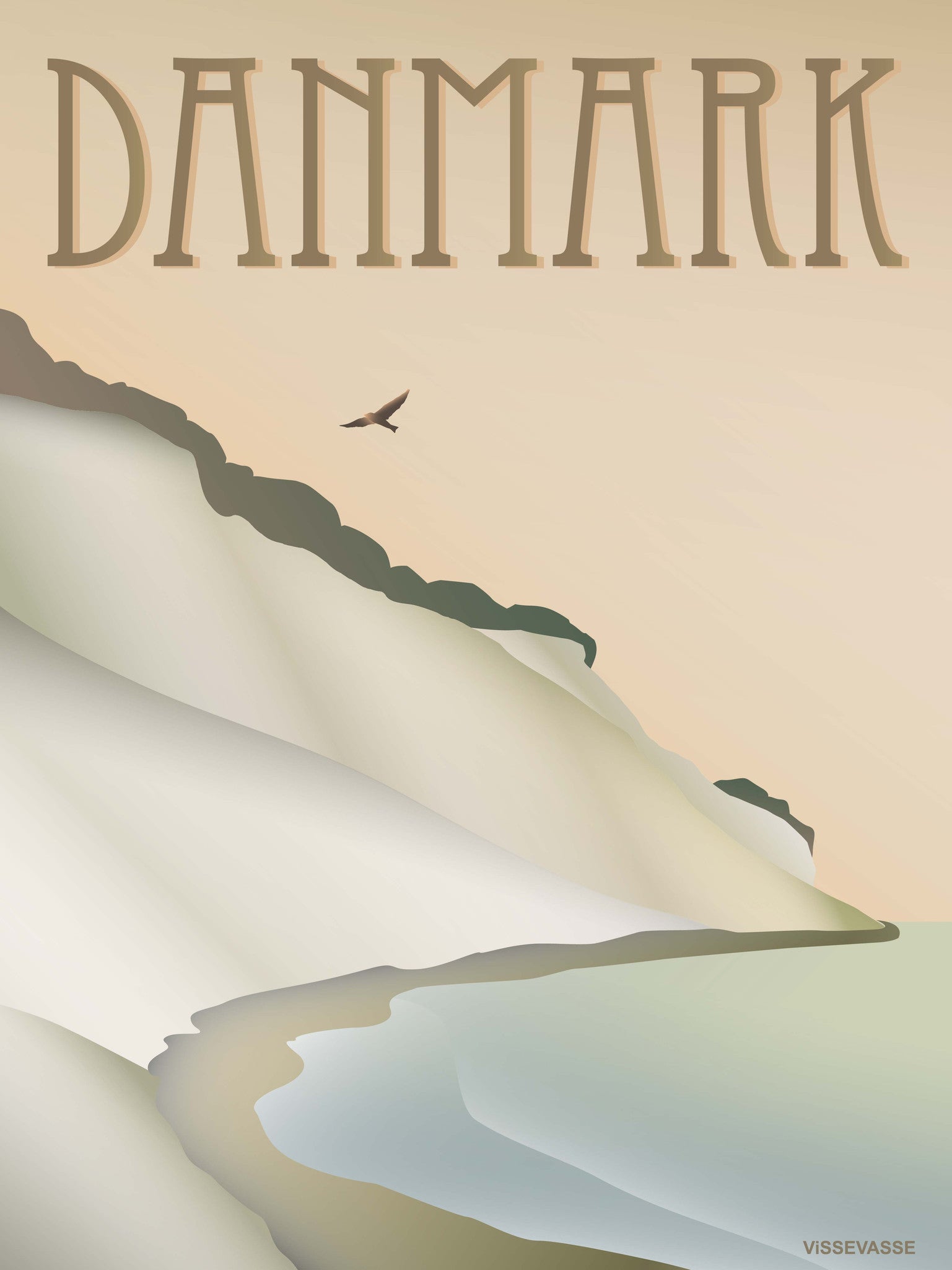 DENMARK Cliff - poster