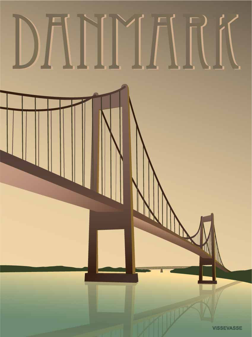 DENMARK Little Belt Bridge - poster