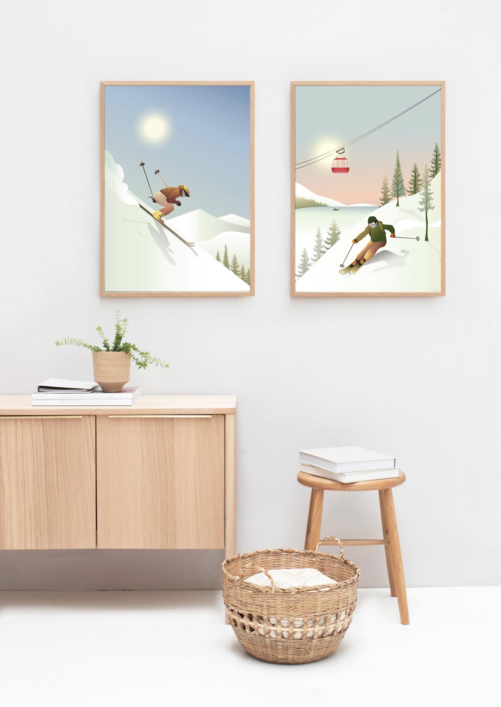 DOWNHILL SKIING - poster