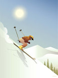 Grafisk downhill ski plakat fra ViSSEVASSE