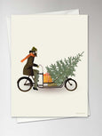 Bike with Christmas Tree - card