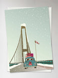 DRIVING HOME FOR CHRITMAS - Greeting Card