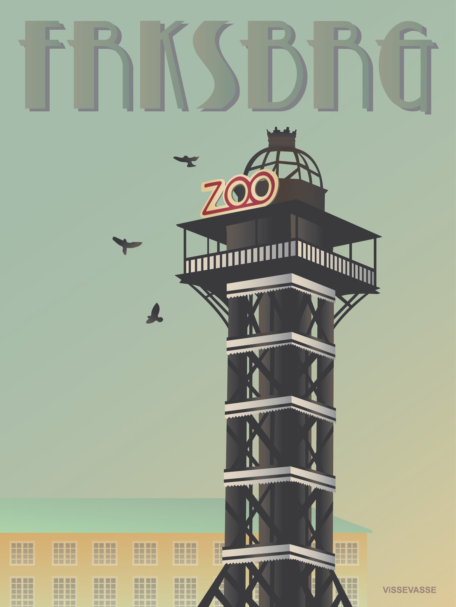 FREDERIKSBERG Zoo-tower - poster