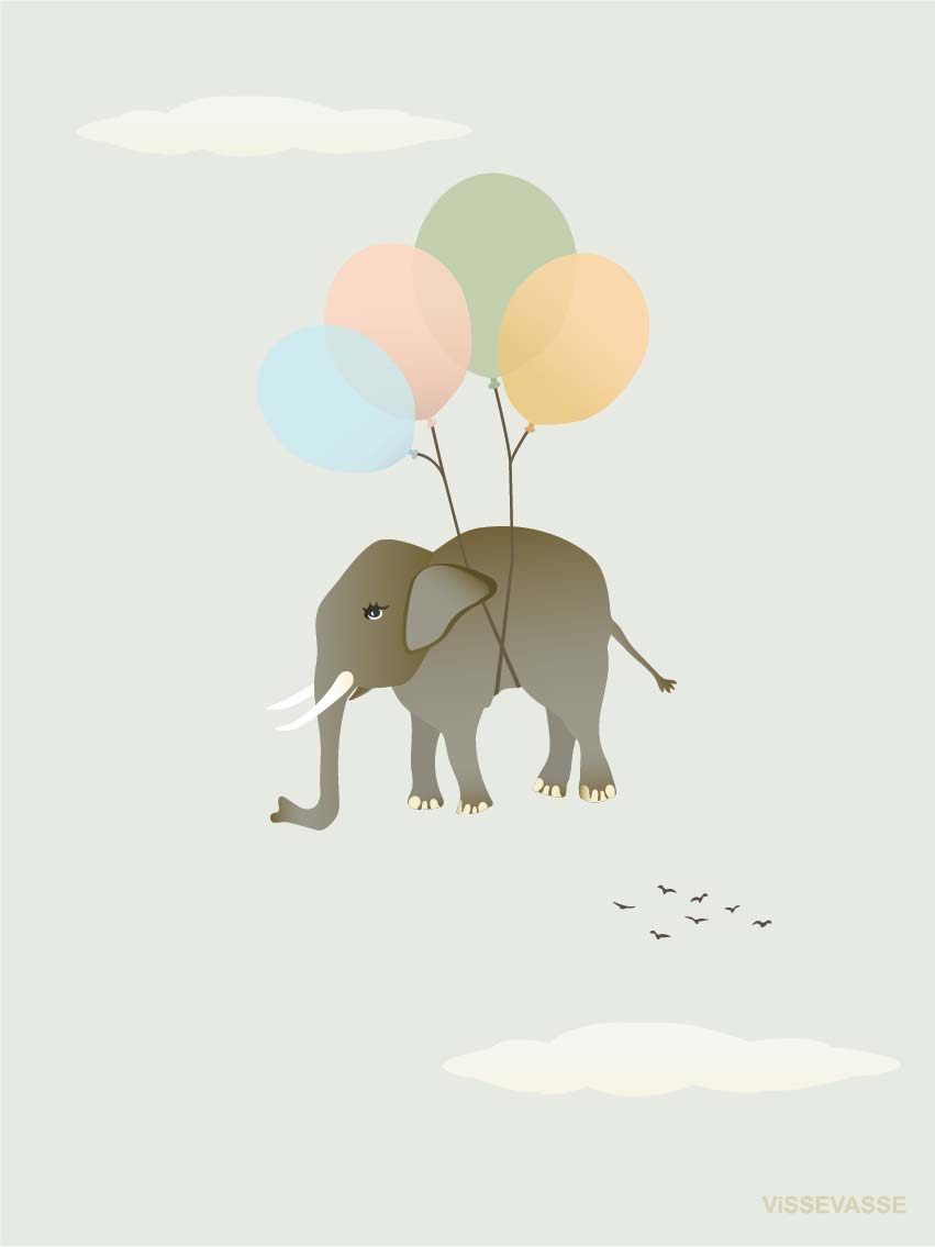 FLYING ELEPHANT - mini card