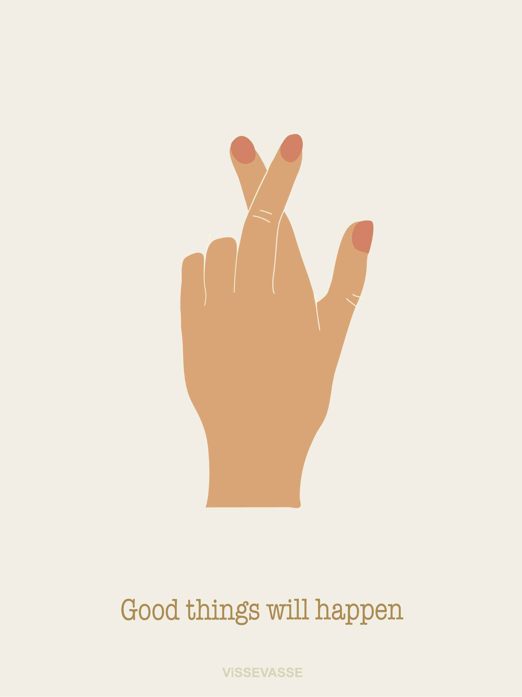 GOOD THINGS WILL HAPPEN - kort - ViSSEVASSE