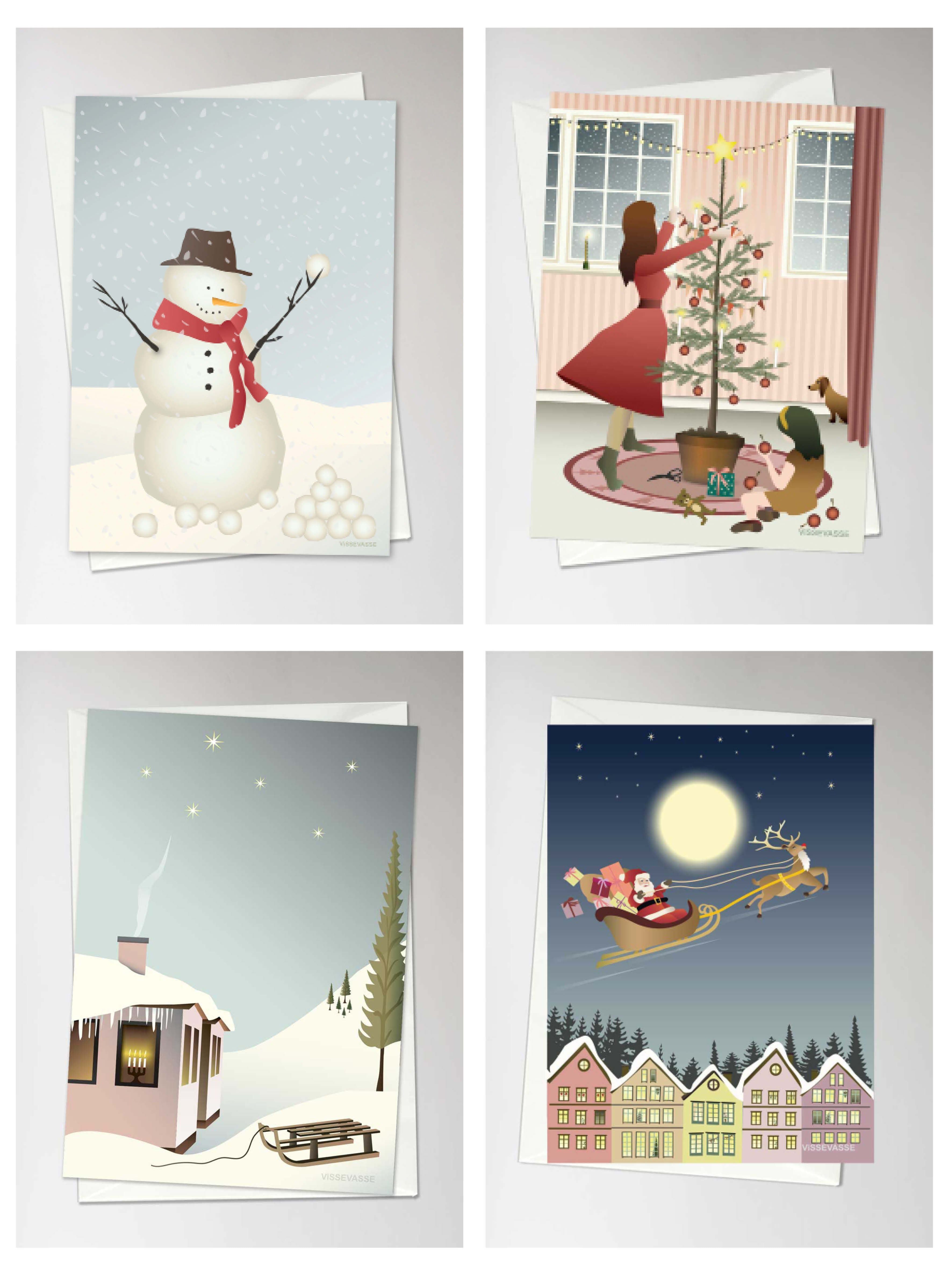 Christmas cards box of 4 - number 2