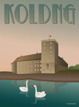 Kolding poster from ViSSEVASSE with the castle 