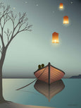 The Lanterns Poster from ViSSEVASSE with boat and lanterns