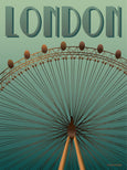 London eye poster from ViSSEVASSE with carousel 