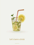LET'S HAVE A DRINK - greeting card