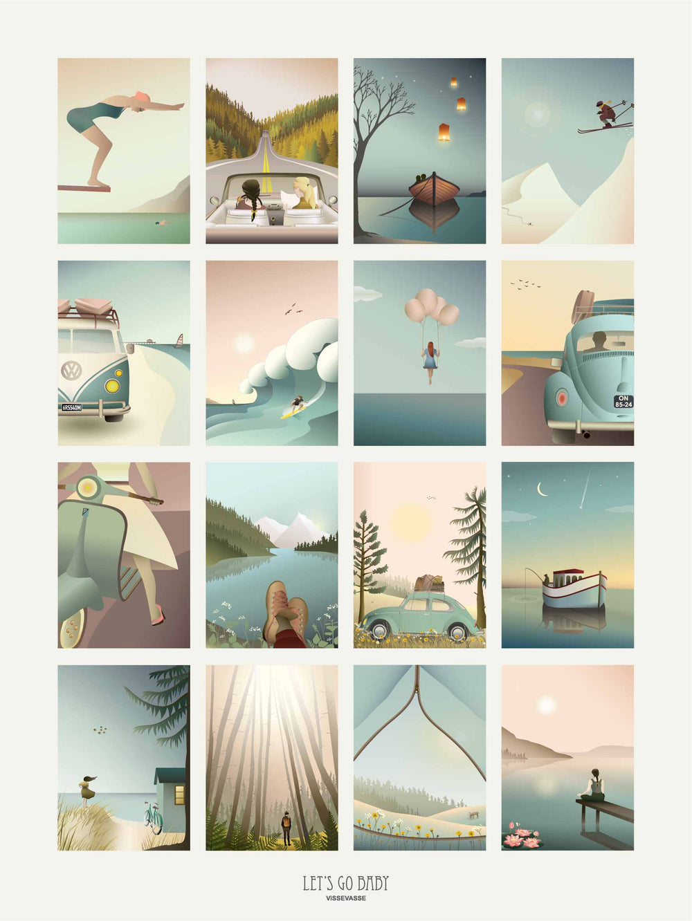 ViSSEVASSE LET'S GO BABY plakat