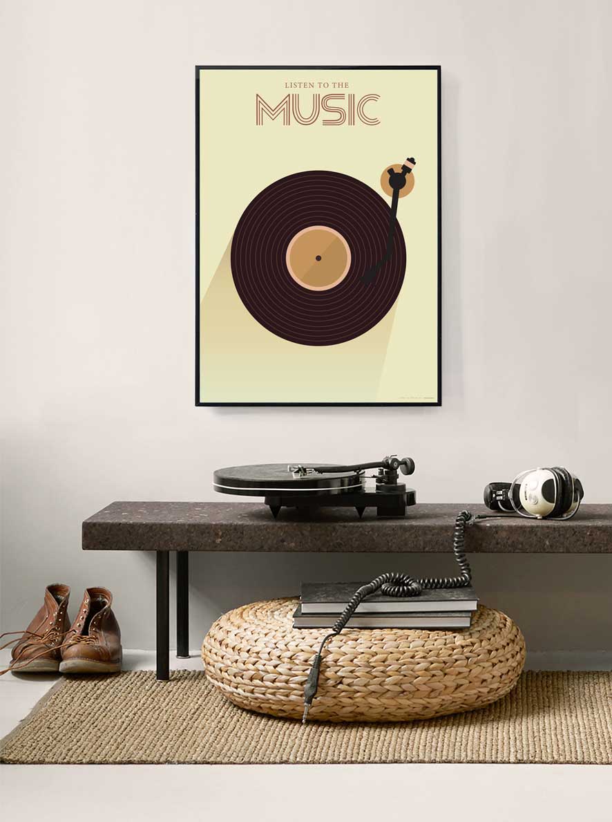 LISTEN TO THE MUSIC - plakat - ViSSEVASSE