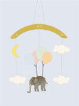 Mobile/uro med elefant til børneværelset 
