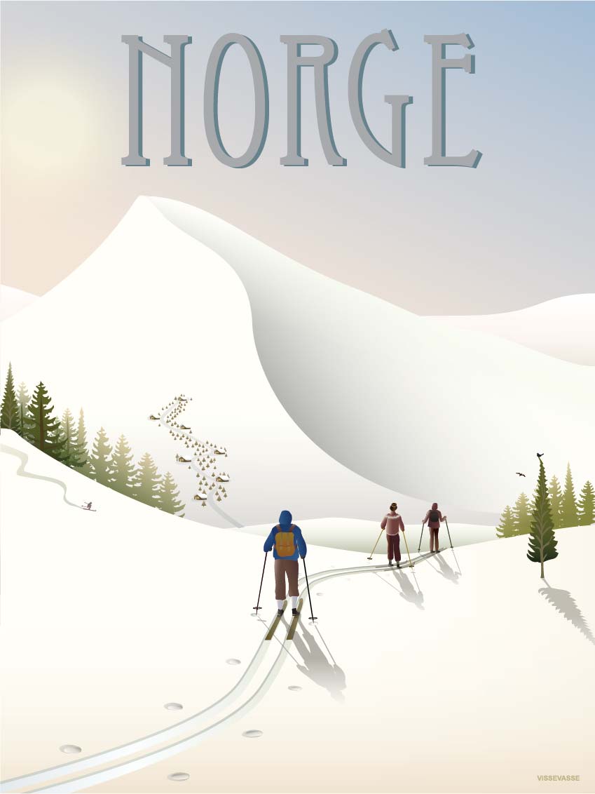 NORWAY Cross-country skiing - poster