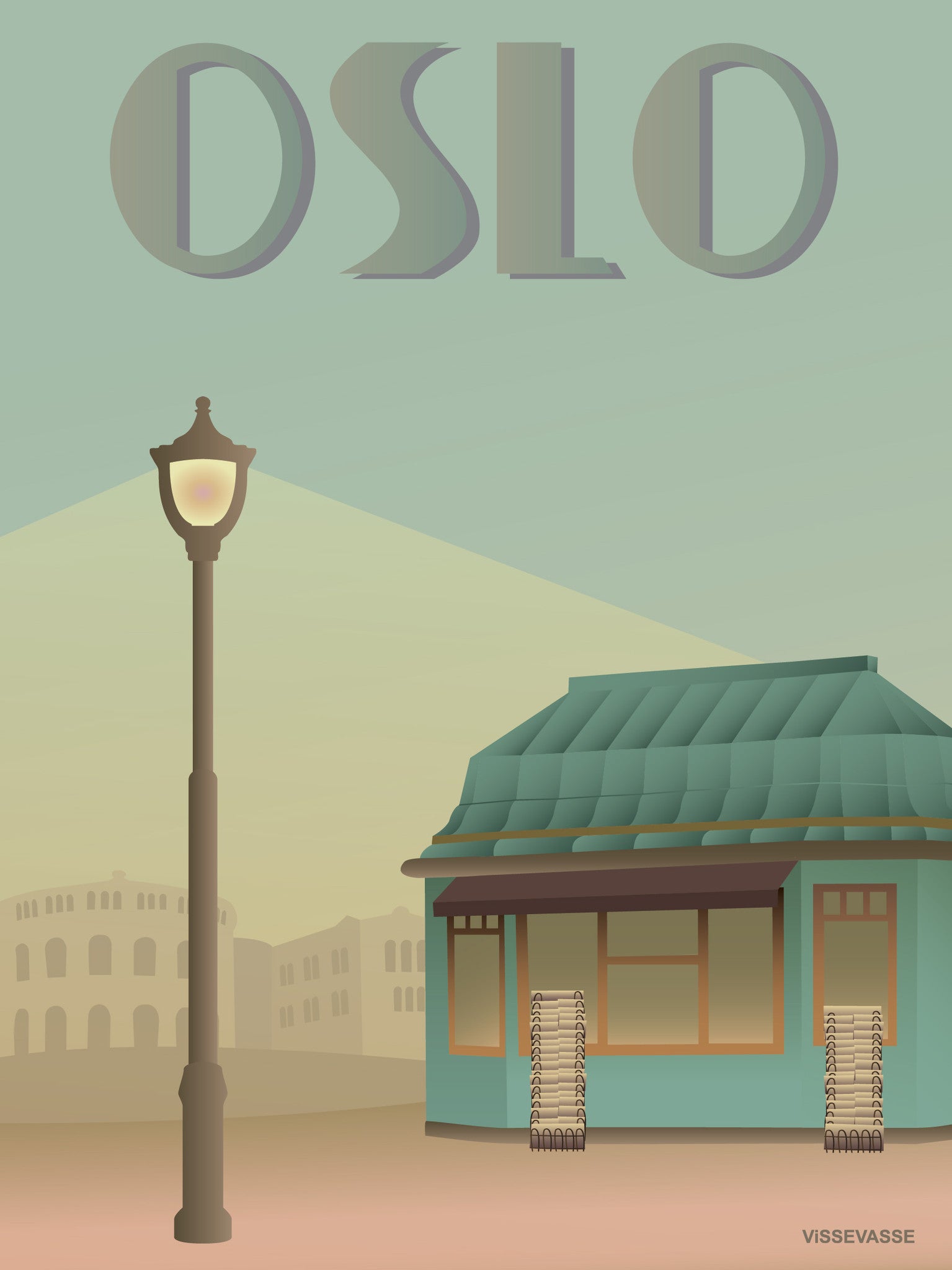 OSLO Newspaper shop - poster
