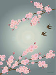 Sakura poster from Vissevasse with cherry blossoms