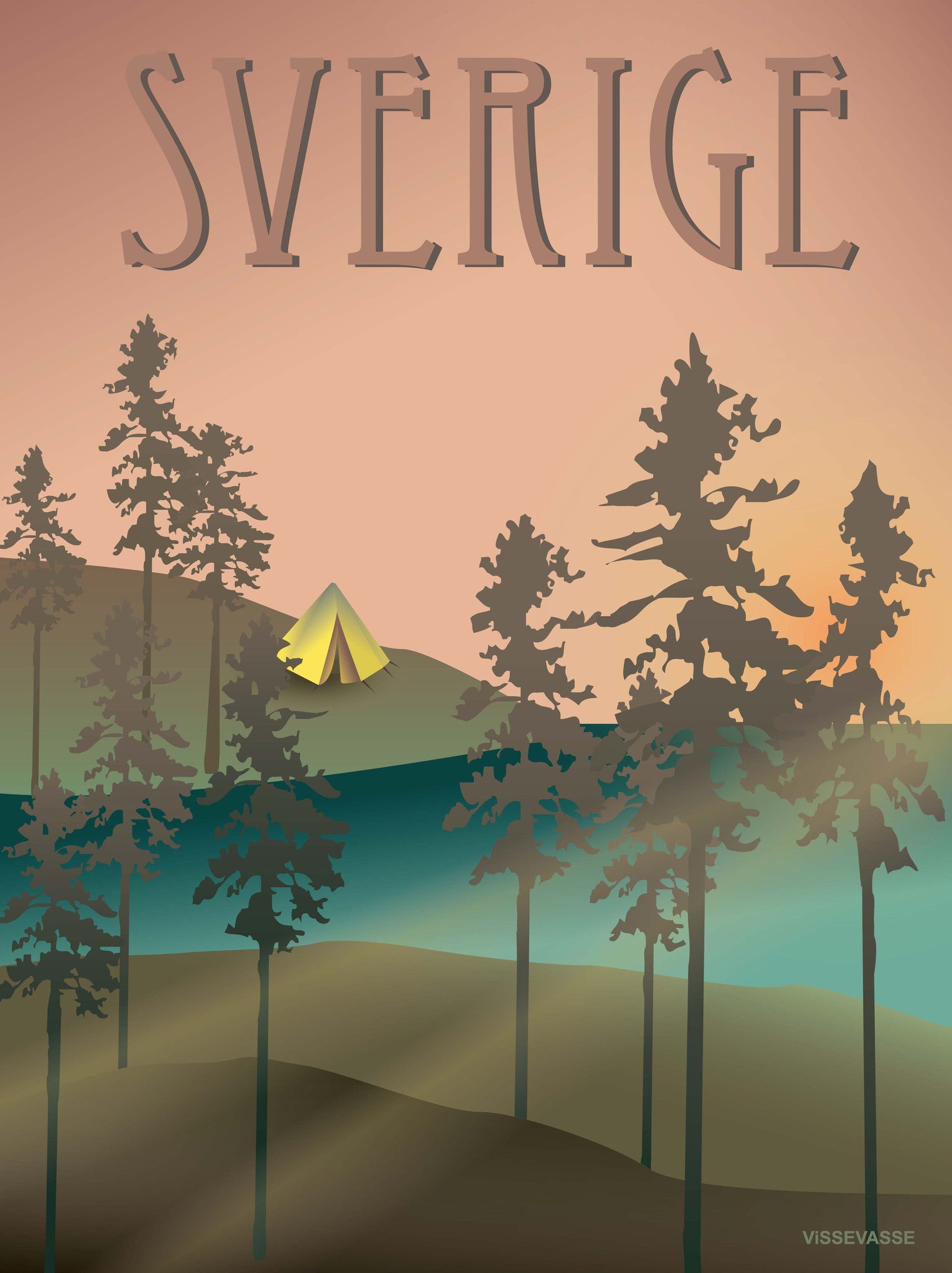 SWEDEN Woods - poster