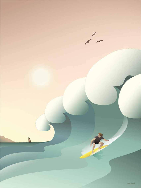 Surfing in Byron | Poster