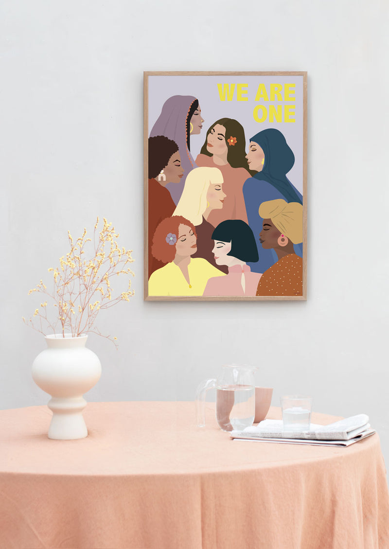 WE ARE ONE - fund-raising poster with women from ViSSEVASSE
